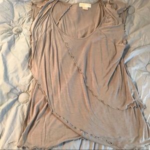 Micheal Kors Gray XL ruffle shirt